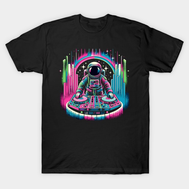 Retro Astronaut DJ Funny Astronaut T-Shirt by KsuAnn